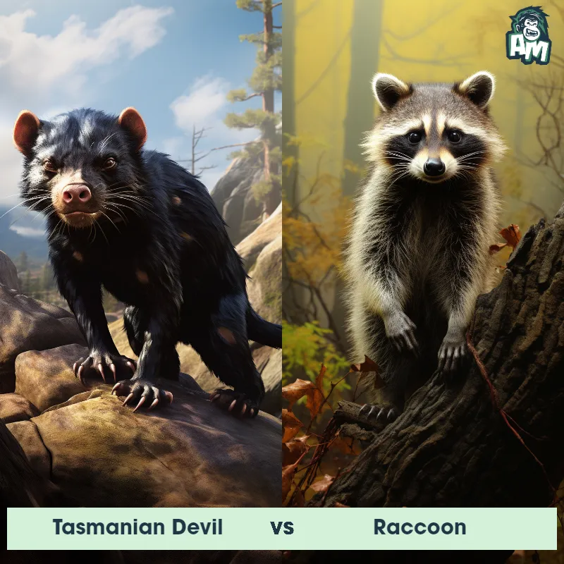 Tasmanian Devil vs Raccoon - Animal Matchup