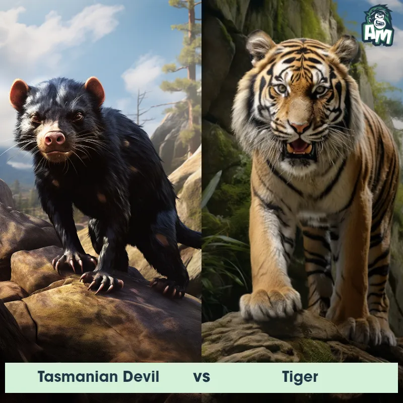 Tasmanian Devil vs Tiger - Animal Matchup