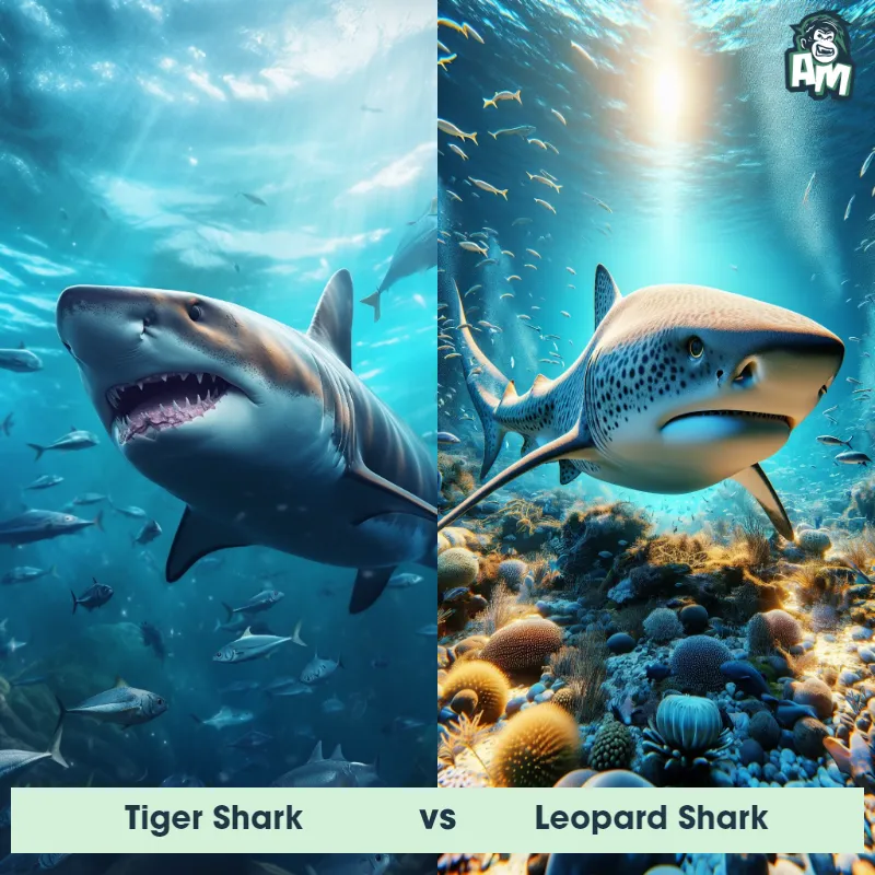 Tiger Shark vs Leopard Shark - Animal Matchup