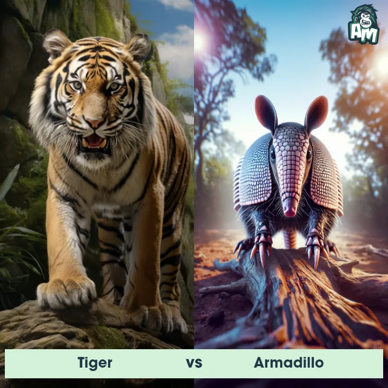 Tiger vs Armadillo - Animal Matchup