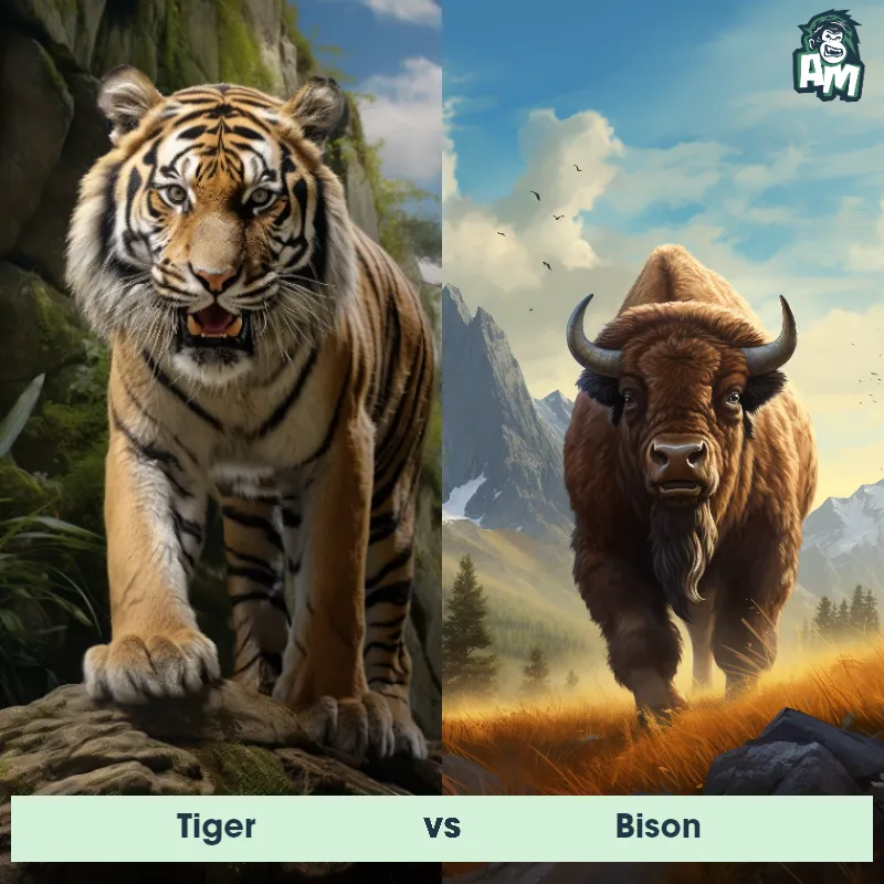 Tiger vs Bison - Animal Matchup