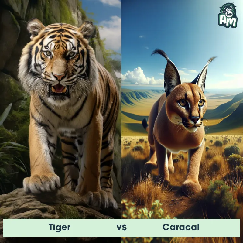 Tiger vs Caracal - Animal Matchup