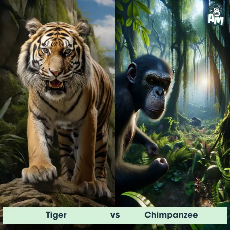 Tiger vs Chimpanzee - Animal Matchup