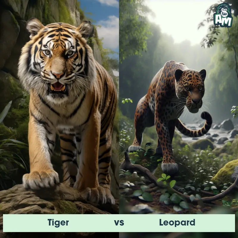 Tiger vs Leopard - Animal Matchup