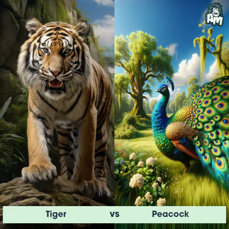 Tiger vs Peacock - Animal Matchup