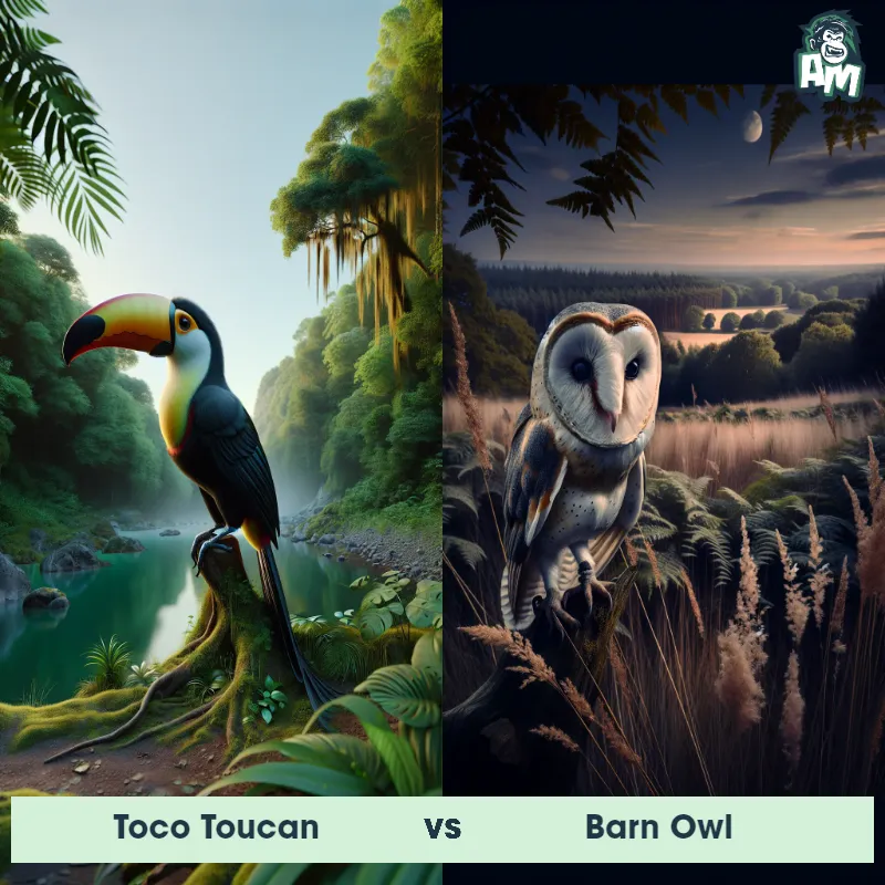 Toco Toucan vs Barn Owl - Animal Matchup