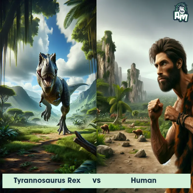 Tyrannosaurus Rex vs Human - Animal Matchup
