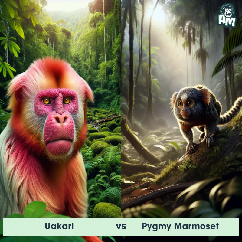 Uakari vs Pygmy Marmoset - Animal Matchup