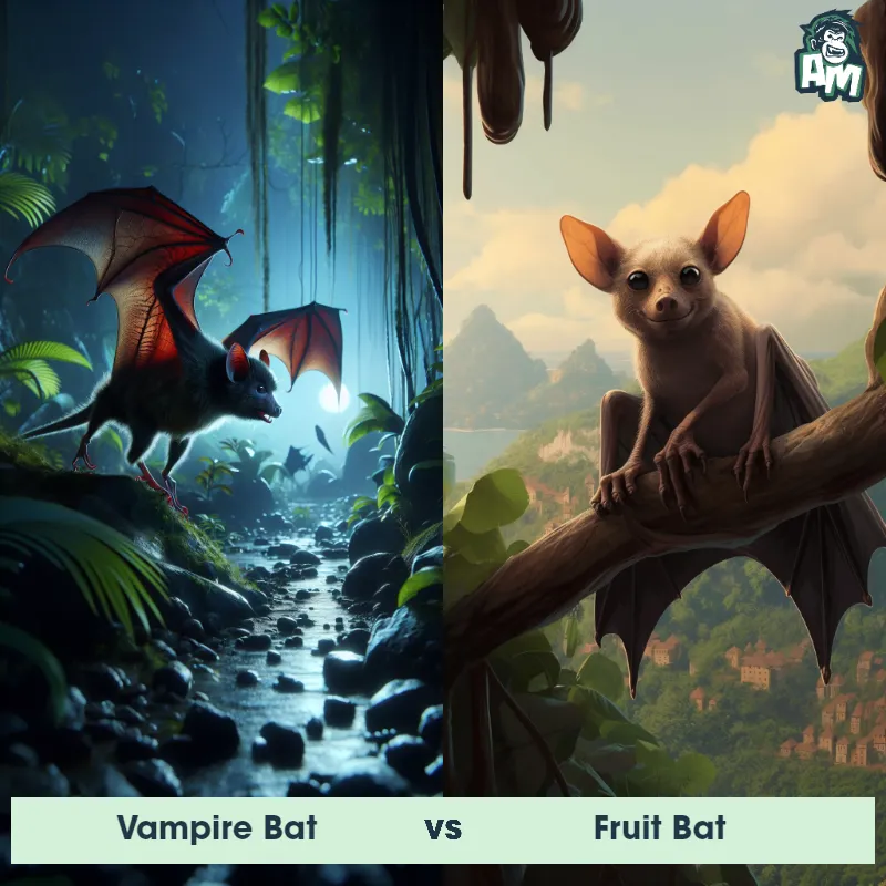 Vampire Bat vs Fruit Bat - Animal Matchup