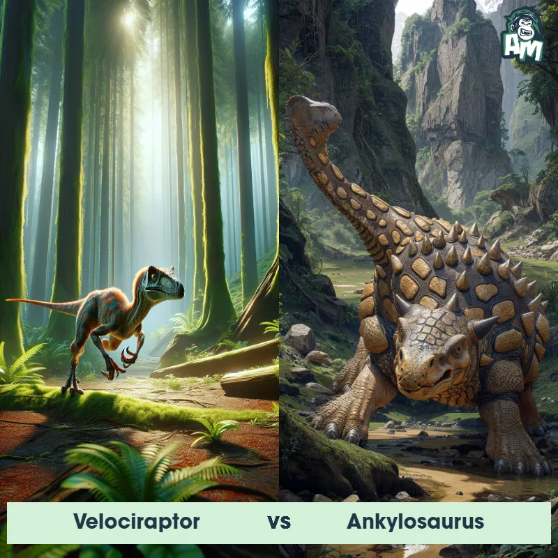 Velociraptor vs Ankylosaurus - Animal Matchup