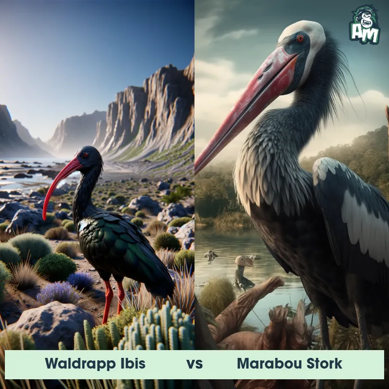 Waldrapp Ibis vs Marabou Stork - Animal Matchup