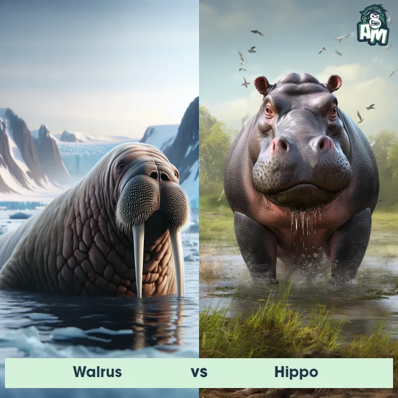 Walrus vs Hippo - Animal Matchup