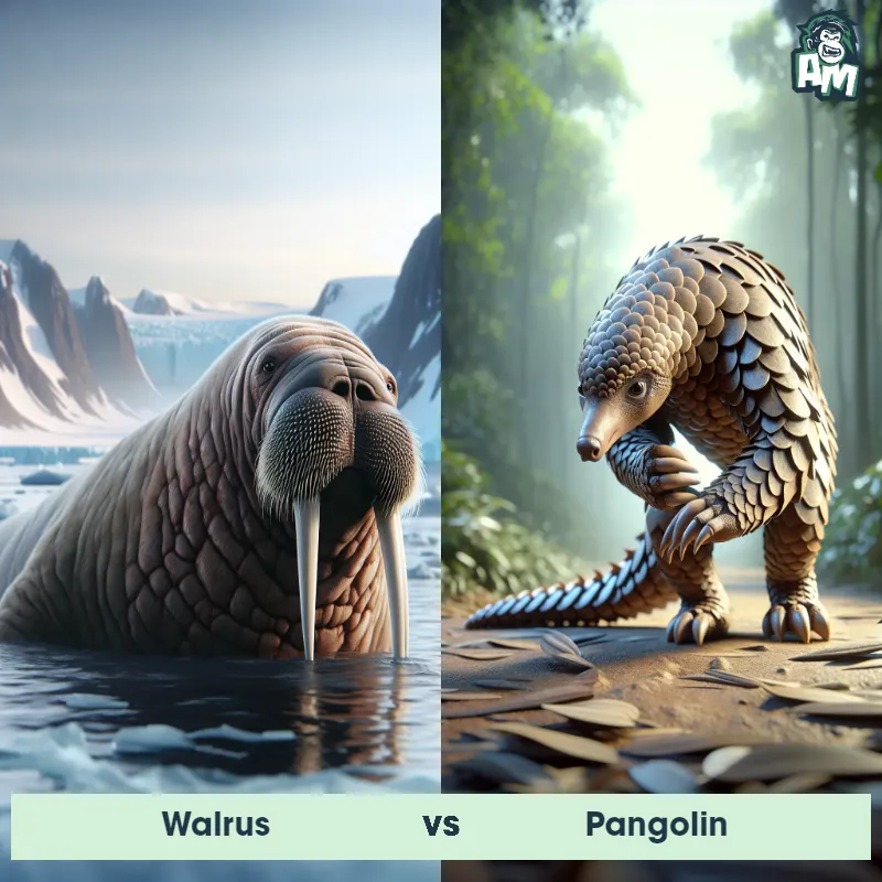 Walrus vs Pangolin - Animal Matchup