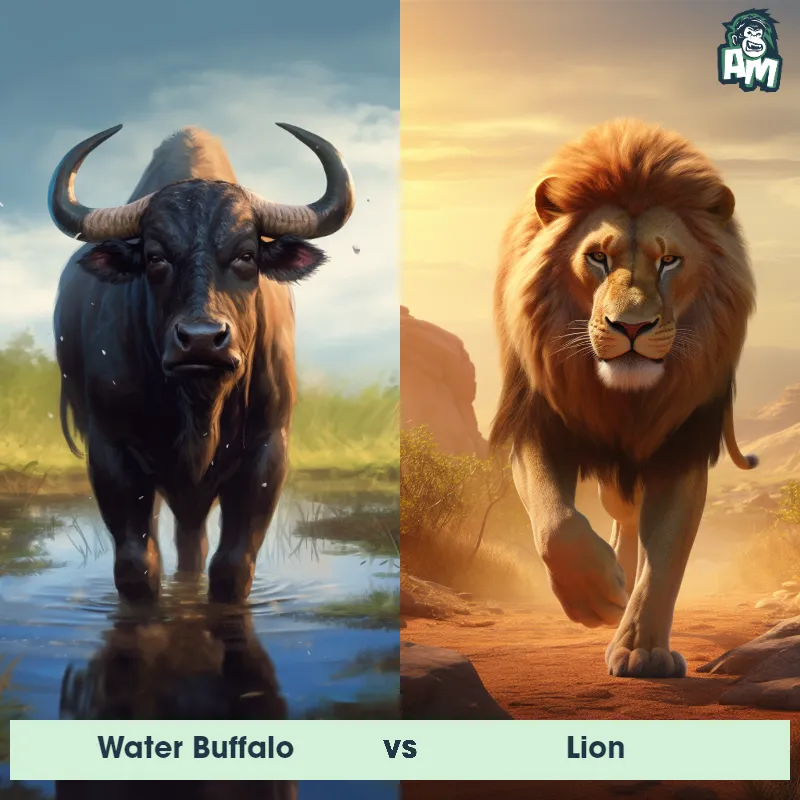 Water Buffalo vs Lion - Animal Matchup