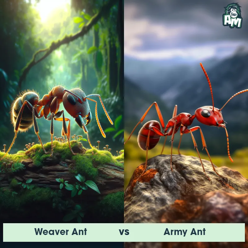 Weaver Ant vs Army Ant - Animal Matchup