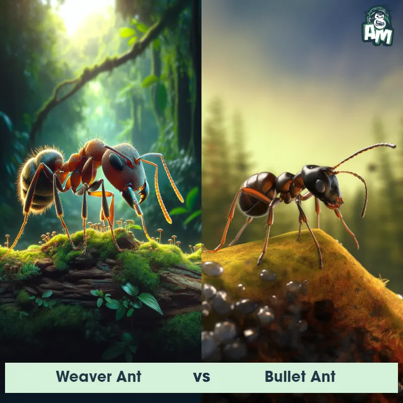 Weaver Ant vs Bullet Ant - Animal Matchup