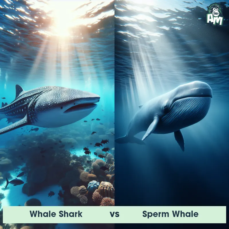 Whale Shark vs Sperm Whale - Animal Matchup