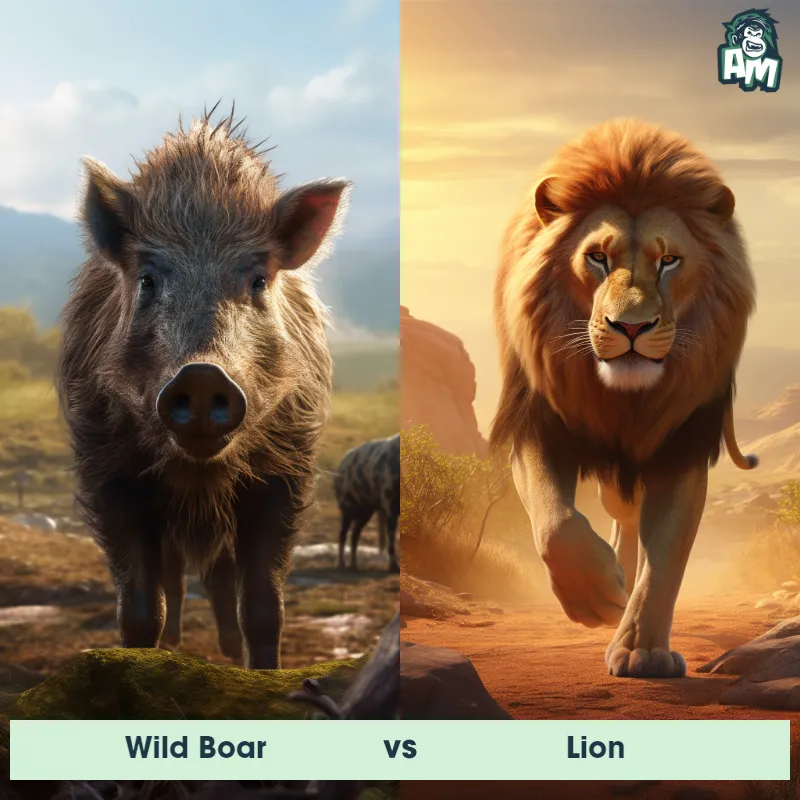 Wild Boar vs Lion - Animal Matchup