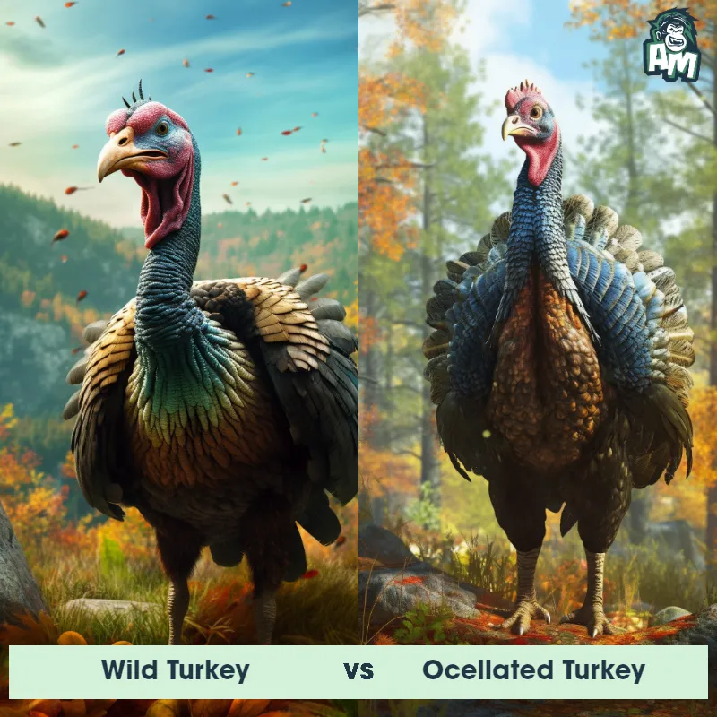 Wild Turkey vs Ocellated Turkey - Animal Matchup