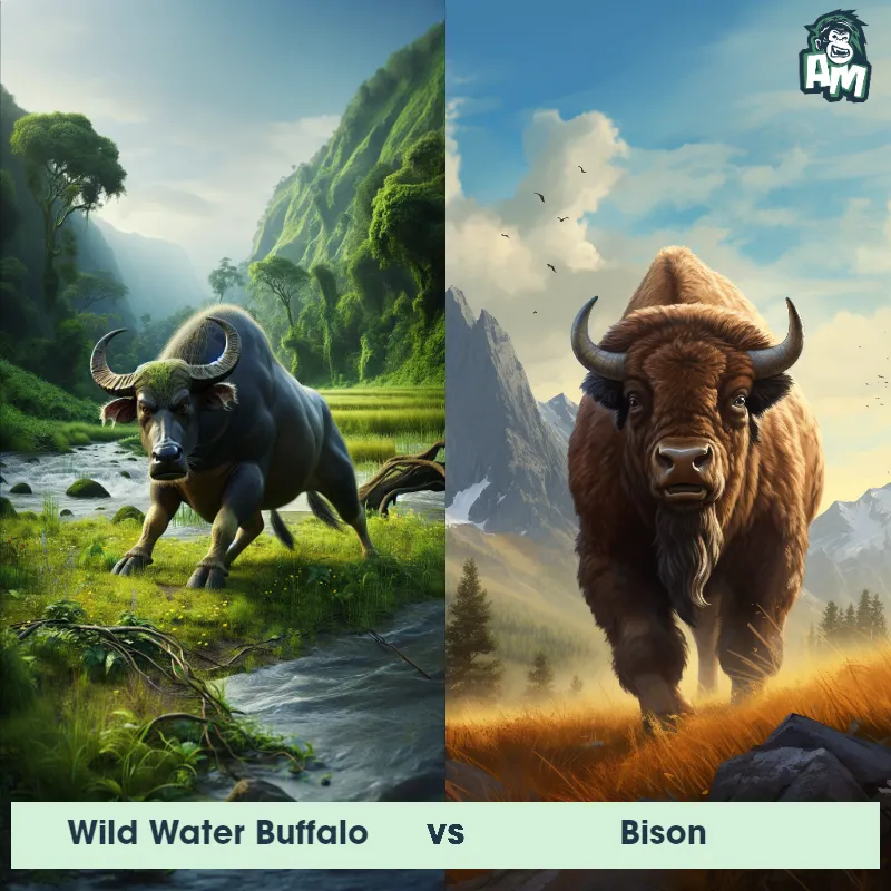 Wild Water Buffalo vs Bison - Animal Matchup