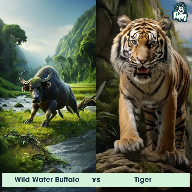 Wild Water Buffalo vs Tiger - Animal Matchup