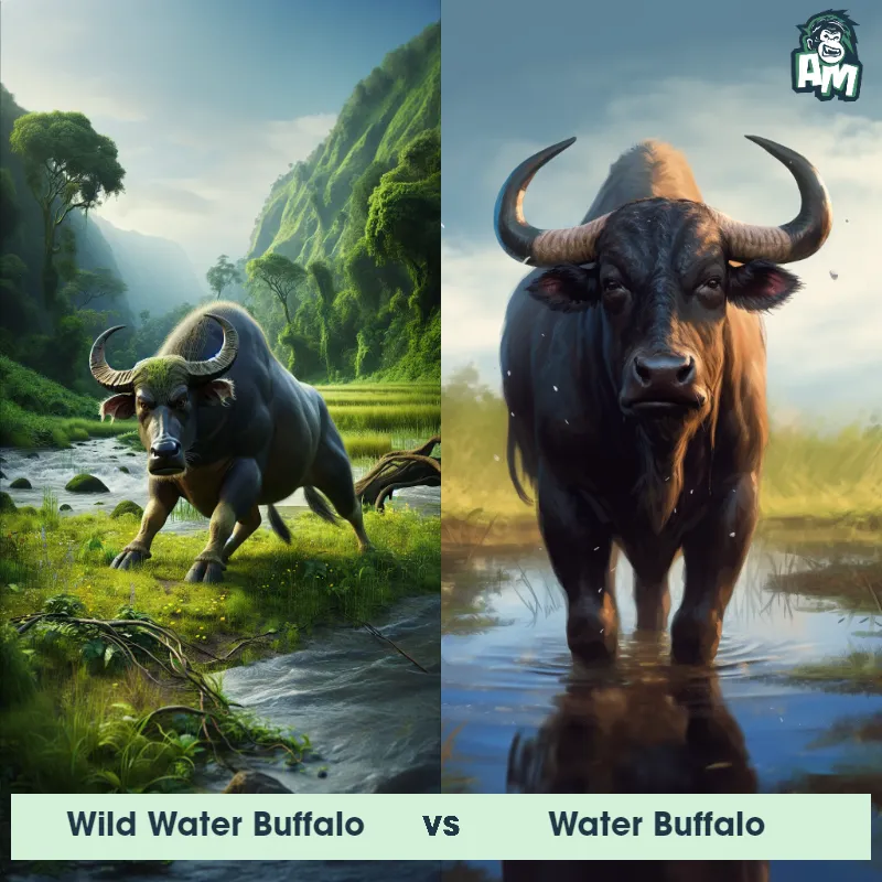 Wild Water Buffalo vs Water Buffalo - Animal Matchup