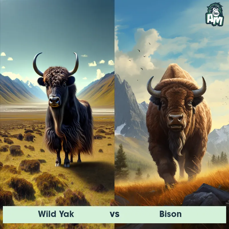 Wild Yak vs Bison - Animal Matchup