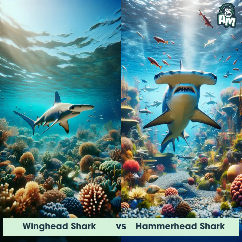 Winghead Shark vs Hammerhead Shark - Animal Matchup