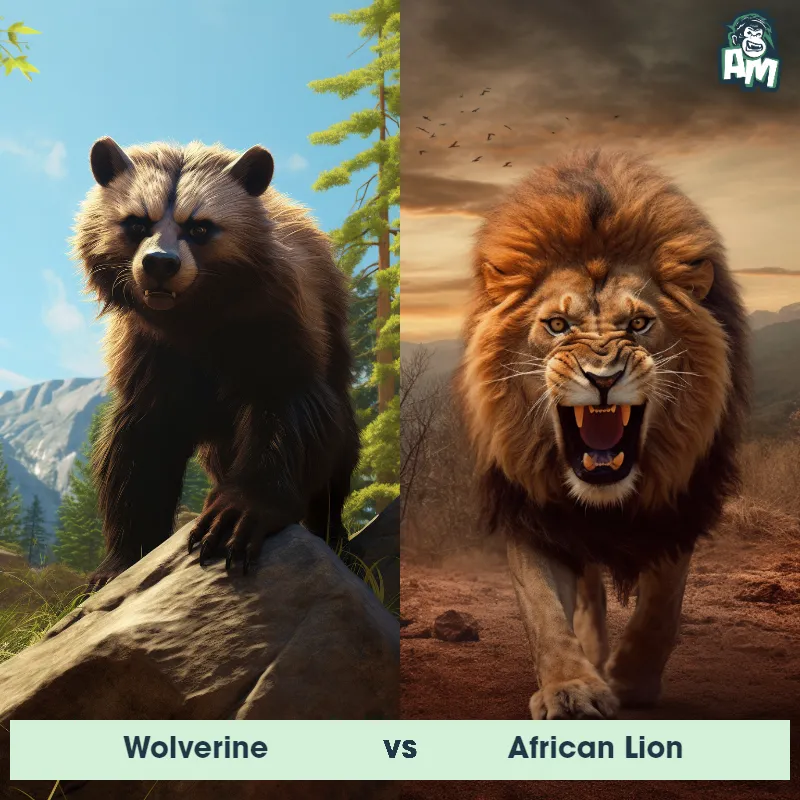Wolverine vs African Lion - Animal Matchup