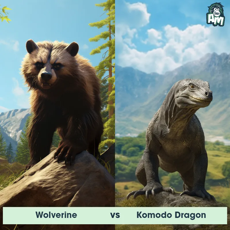 Wolverine vs Komodo Dragon - Animal Matchup