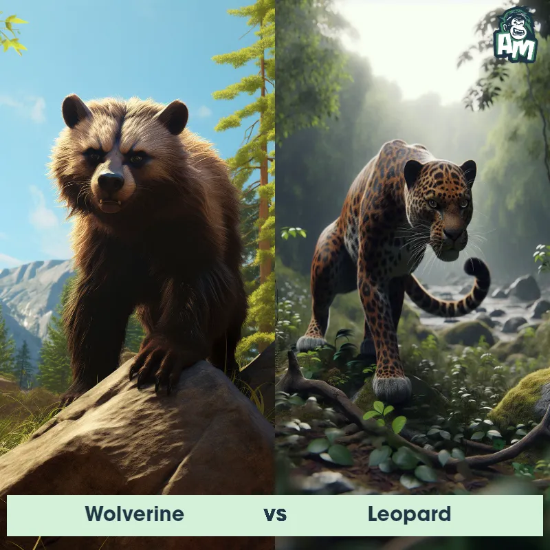 Wolverine vs Leopard - Animal Matchup