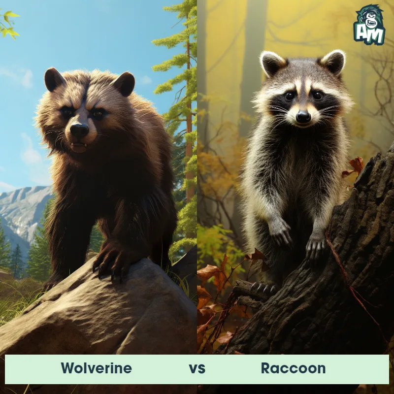 Wolverine vs Raccoon - Animal Matchup