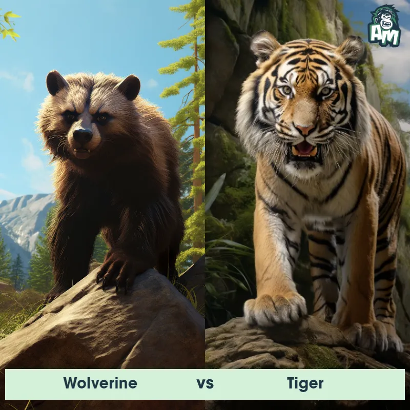 Wolverine vs Tiger - Animal Matchup