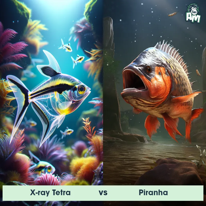 X-ray Tetra vs Piranha - Animal Matchup