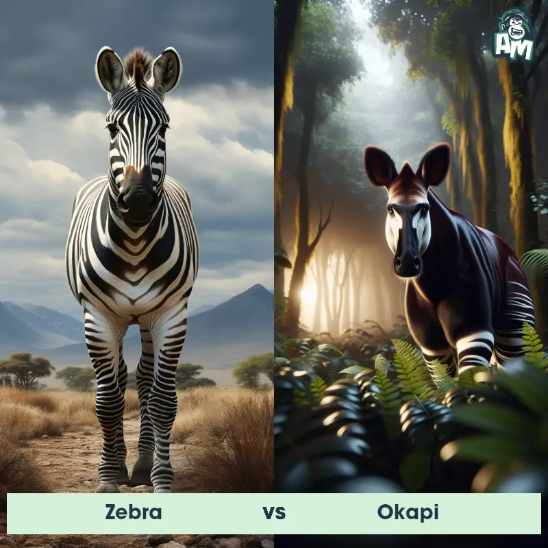 Zebra vs Okapi - Animal Matchup